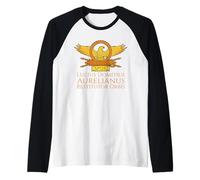 Antico Imperatore Romano Aureliano - Restitutor Orbis. SPQR Roma Maglia con Maniche Raglan