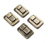 Antico metallo Hasp Lock Set di 4 per portagioie e bagagli vintage (L verde bronzo)