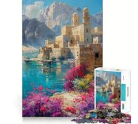 Antico monastero in riva al lago - Puzzle per adulti da 1000 pezzi - Gioco di potenziamento cognitivo - Design a incastro preciso - Regalo di compleanno - Rompicapo (38x26cm)