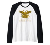 Antico Motto legionario Romano - Gloria Exercitus - SPQR Maglia con Maniche Raglan