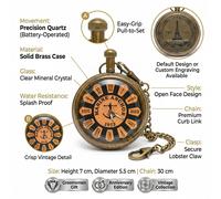 Antico orologio da tasca vintage Maritime Anchor 1912 in ottone con cassa in ...