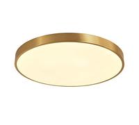 Antico plafoniera LED stile retrò dimmerabile, rame anticato, luce da soffitto per camera da letto, soggiorno lampadario da soffitto stile nostalgico ufficio rustico cucina Isola elegante, D50cm, 36W