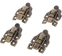 Antico Retro Hasp Lock Fibbia Gancio Occhiello, 4 Pezzi di Mobili Mobili Hardware Ferro Toggle Latch Piccola Scatola di Legno Hasp Latch Chiusura Scatola Gioielli Lucchetto Scatola Regalo Ottone