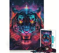 Antico rituale della tigre,puzzle per adolescenti,1000 pezzi,gioco di memoria divertente,componenti robusti e ben rifiniti,portatile,ideale per i viaggi (38x52cm)