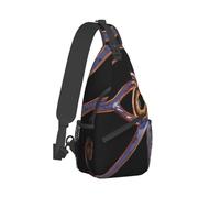 Antico simbolo egiziano dell'occhio di Horus simbolo dello scarabeo borsa a tracolla sul petto, borsa a tracolla unisex, viaggio, zaino sportivo