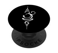 Antico simbolo sanscrito per respirare ispirazione Om Yoga PopSockets PopGrip Adesivo