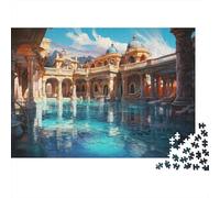 Antico Stabilimento Termale Puzzle 1000 Pezzi Carta Puzzle per Adulti Riflesso sullAcqua Relax Arredo Casa Regalo di Famiglia 52x38cm/1000pcs