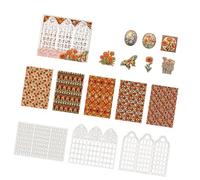 Antico telaio della finestra in cartone artificiale, autoadesivo, decorativo in PET per diario, scrapbooking, creazione di biglietti, inviti retrò