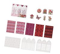 Antico telaio della finestra in cartone artificiale, autoadesivo, decorativo in PET per diario, scrapbooking, creazione di biglietti, inviti retrò