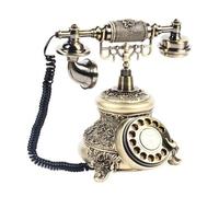 Antico telefono portatile in ottone quadrante rotante arredamento casa vintage