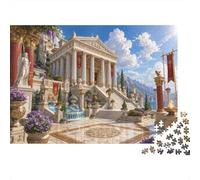 Antico tempio greco Puzzle 1000 Pezzi,Sfida Impossibile,dai 14 Anni,Decorazione Casa Antico palazzo romano,Adulti E Ragazzi,Gioco Educativo,Cartone Di Qualità,Idea Regalo,Antistress 70x50cm