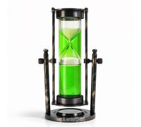 Antico timer nautico a sabbia movimento liquido con base a bussola decorazion...