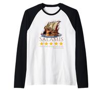 Antico Trireme Greco - Battaglia di Salamina - Meme Storia Maglia con Maniche Raglan