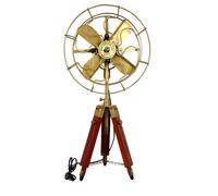 Antico ventilatore da terra elettrico a piedistallo stile vintage con...