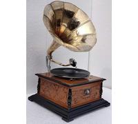 Antico Vintage Replica Grammofono, Fonografo Nuovo Lavoro Grammofono Speaker con Libero un Songs Disk