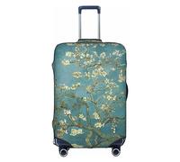 Anticsao Copertura antipolvere per valigie da viaggio con fiori di mandorlo in fiore, accessorio per le vacanze, bianco, L