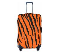 Anticsao Copertura antipolvere per valigie da viaggio con leopardo tigre arancione, bianco, L