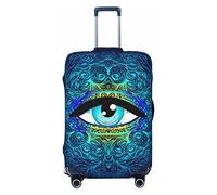 Anticsao Copertura elastica per bagagli da viaggio con simbolo geometrico sacro occhio copertura protettiva per valigia da viaggio si applica a 48,3 - 81,3 cm valigia grande, Nero , x-large
