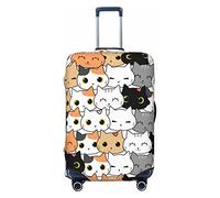 Anticsao Copertura elastica per bagagli da viaggio con testa di gattino disegnata a mano Copertura protettiva per valigia da viaggio per valigia da viaggio si applica a 48,3 - 81,3 cm copertura per
