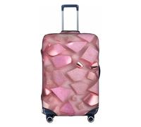 Anticsao Copertura elastica per valigia, con stampa glitter in oro rosa, per bagagli da viaggio, in spandex, adatta per bagagli da 45 a 71 cm, bianco, M