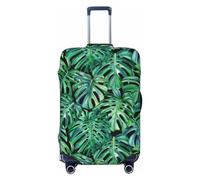 Anticsao Copertura per bagagli blu sfumata neon, lavabile, alla moda, antigraffio, con faro nautico, barca a vela, XL, 1, Foglie di Monstera, M