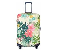 Anticsao Copertura per bagagli con dinosauro dei cartoni animati, lavabile, alla moda, antigraffio, con fiori tropicali, piccola, 1