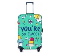 Anticsao Copertura per bagagli con glitter colorati, lavabile, alla moda, antigraffio, con scritta "You are So Sweet", M, 1, Sei così dolce, S