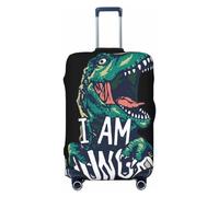 Anticsao Copertura per bagagli per motocicletta con dinosauro, lavabile, alla moda, antigraffio, con dinosauro che guida una moto, XL, 1, Tirannosauro affamato, x-large