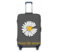 Anticsao Copertura per bagagli stagionale con fiori primaverili, lavabile, alla moda, antigraffio, per valigie, Keep Life Simple Daisy Flower, grande, 1