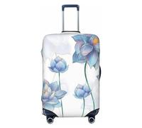 Anticsao Copertura per bagagli stagionale con fiori primaverili, lavabile, alla moda, antigraffio, per valigia Keep Life Simple Daisy Flower, XL, 1, Fiori di loto blu pallido, S