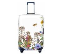 Anticsao Copertura per bagagli stagionale con fiori primaverili, lavabile, alla moda, antigraffio, per valigia Keep Life Simple Daisy Flower, XL, 1, Erbe e fiori di campo, M