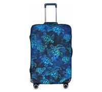 Anticsao Copertura per valigie da viaggio antipolvere blu tartaruga marina protezione bagagli bagagli bagagli accessori vacanza, bianco, M
