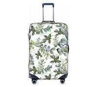 Anticsao Copertura per valigie da viaggio con foglie di eucalipto verde antipolvere protezione bagagli bagagli tronco custodia accessori vacanza, bianco, L