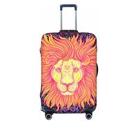 Anticsao Copertura protettiva per valigie da viaggio elastica con testa di leone ornata per valigia da viaggio si applica a 48,3 - 81,3 cm valigia piccola, Nero , x-large