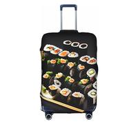 Anticsao Custodia elastica da viaggio per valigie con motivo sushi giapponese, unisex, 45-53 cm, colore nero, bianco, S