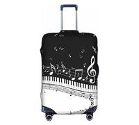 Anticsao Custodia protettiva antipolvere da viaggio con note musicali bianche e nere, bianco, x-large