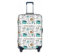 Anticsao Delicious Coffee Travel Dust-Proof Valigia Copertura Bagagli Protezione Bagagli Tronco Accessori Vacanza, bianco, S