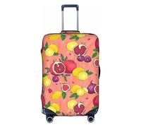 Anticsao Exotic Fruits - Copertura elastica per valigie, con stampa di frutti esotici, in spandex, adatta per bagagli da 45,7 a 71,1 cm, bianco, x-large