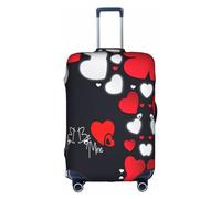 Anticsao Happy Valentine's Day - Copertura elastica per bagagli da viaggio, in spandex, adatta per bagagli da 45-71 cm, bianco, L
