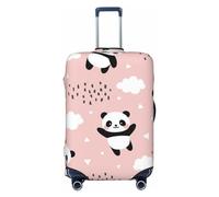 Anticsao Panda - Copertura per bagagli con cuori rosa, lavabile, alla moda, antigraffio, con graziosi cuori rosa, XL, 1 pezzo, Panda Volare nel Cielo (2), M