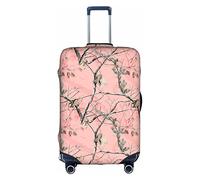 Anticsao Pink Leaves Camo Travel Dust-Proof Valigie Copertura Bagagli Protezione Bagaglio Tronco Case Accessori Vacanza, bianco, S