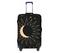 Anticsao Profound Cosmic Space - Copertura protettiva elastica per valigie da viaggio, adatta per valigie da 48,3 - 81,3 cm, misura media, Nero , M