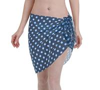 Anticsao Sarong da spiaggia da donna Evil Eye, pareo corto da spiaggia, copricostume da bagno, gonna avvolgente nera, Nero , Etichettalia unica