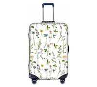 Anticsao Stagione Acquerelli di Erbe Fiori Personalizzati Unisex Bagagli Elastico Viaggio Valigia Cover (45-53 cm), bianco, x-large