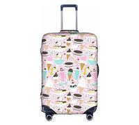 Anticsao Sweet Ice Cream - Custodia elastica da viaggio unisex per valigie (45-53 cm), bianco, M