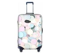 Anticsao Terrazzo marmo pastello personalizzato unisex bagagli elastico viaggio valigia copertura (45-53 cm), bianco, S