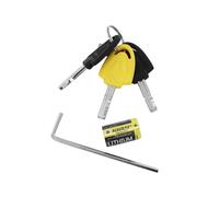 Lucchetto disco Auvray B-LOCK con allarme 120 dB perno 10 mm giallo/nero S.R.A.