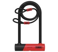 ABUS Lucchetto Ultimate 420K con supporto per serratura USH - Robusto lucchetto per bicicletta con pratico supporto per il trasporto - Accessori bicicletta - Variante 150HB230 + cavo in acciaio Cobra