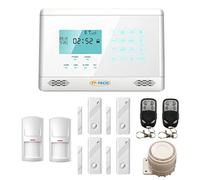 ANTIFURTO ALLARME TOUCH SCREEN CASA KIT BIANCO CON COMBINATORE GSM WIRELESS SENZA FILI E APP SMARTPHONE (Kit M - FP-2E-1000-BIANCO)