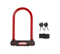 MASTER LOCK U Lucchetto per bici [Con chiave] [Portabici universale] [Lucchetto certificato] [Rosso] 8195EURDPROCOLR